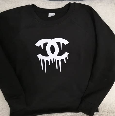 white chanel sweater|authentic chanel logo sweater.